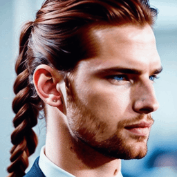 Braided Red Hairstyle AI avatar/profile picture for men